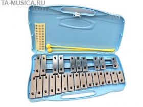 Металлофон (глокеншпиль) 25 брусков, синий футляр, AG-25N2, Angel Металлофон (глокеншпиль) 25 брусков, синий футляр, AG-25N2, Angel купить
