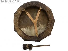 Бубен шаманский 40 cм с рожками (СЮ) купить с доставкой