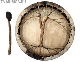 Бубен 50 см с мехом, Индонезия купить с доставкой