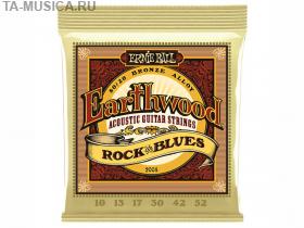 Струны для акустической гитары 80/20 Earthwood Rock&Blues, 10-52, P 2008, Ernie 