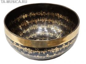 Поющая чаша кованая 17-18 см с рисунком Etching-SBBE