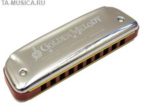 Губная гармоника блюзовая HOHNER Golden Melody A купить с доставкой