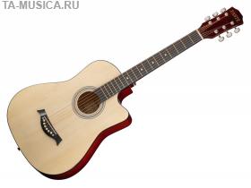 Акустическая гитара с вырезом, цвет натуральный, FT-D38-N, Fante купить
