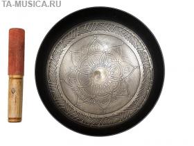 Поющая чаша стальная 22 см гравировкой Мандала IN99PGM22 Inoy