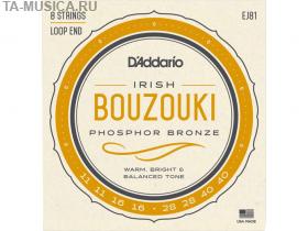 Струны для ирландского бузуки, фосфорная бронза, 11-40, EJ81, D'Addario купить