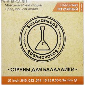 Струны для балалайки прима металл, Регулярный, STR-B1, Балалайкеръ купить