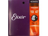 Струны для акустической гитары ELIXIR 16002 Phos Bronze NanoWeb Extra Light 01-0