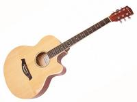 Гитара акустическая с вырезом, цвет натуральный, F521-N, Caraya