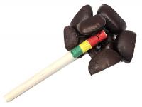 Маракас-погремушка крупный орех 4см на палочке (ИШ)