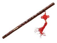 Продольная флейта из красного дерева с инкрустацией