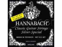 Струны для классической гитары, карбон/посеребренные, 815MTC CARBON Black SILVER SPECIAL, Hannabach