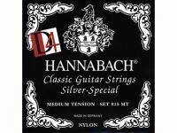 Струны для классической гитары, нейлон/посеребренные, 815MTDURABLE Black SILVER SPECIAL, Hannabach