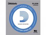 Струна одиночная D'Addario 0,08