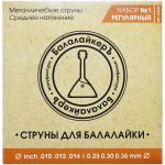 Струны для балалайки прима металл, Регулярный, STR-B1, Балалайкеръ Струны для балалайки прима металл, Регулярный, STR-B1, Балалайкеръ