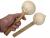 Маракасы деревянные большие белые, дерево, 20см, пара (В)